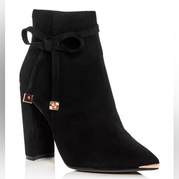 Ted Baker Women's Qatena Suede Pointed Toe High-Heel Booties size 39.5 8.5 - Picture 3 of 15